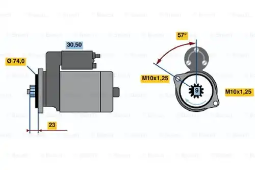 стартер BOSCH 0 986 020 831