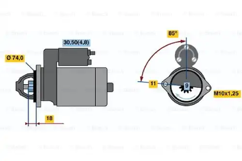 стартер BOSCH 0 986 021 060