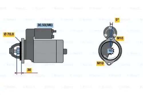 стартер BOSCH 0 986 021 270