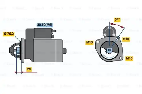 стартер BOSCH 0 986 021 580