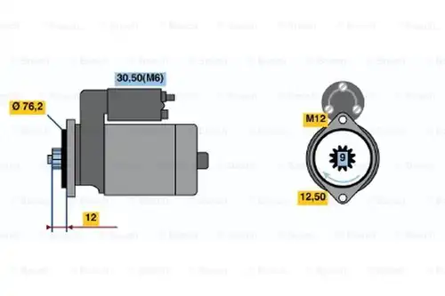 стартер BOSCH 0 986 021 910