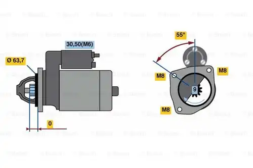 стартер BOSCH 0 986 022 111