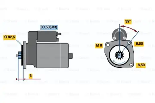 стартер BOSCH 0 986 022 510