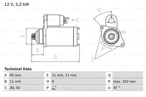 стартер BOSCH 0 986 022 690