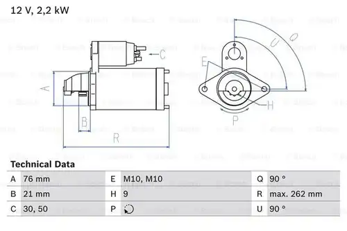 стартер BOSCH 0 986 022 710