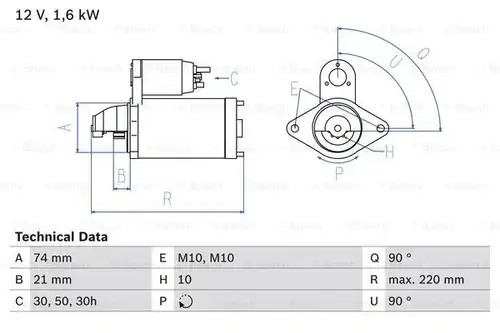 стартер BOSCH 0 986 022 930