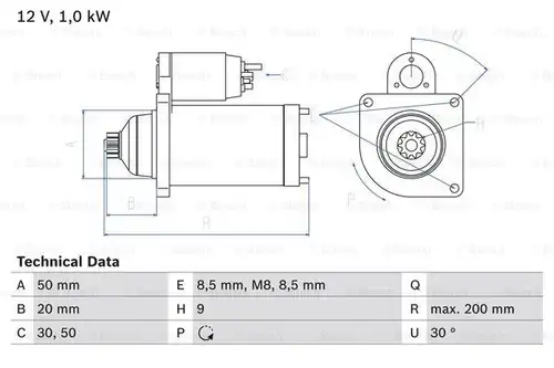 стартер BOSCH 0 986 023 490