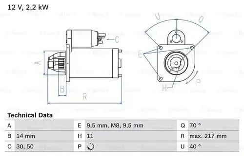 стартер BOSCH 0 986 023 580