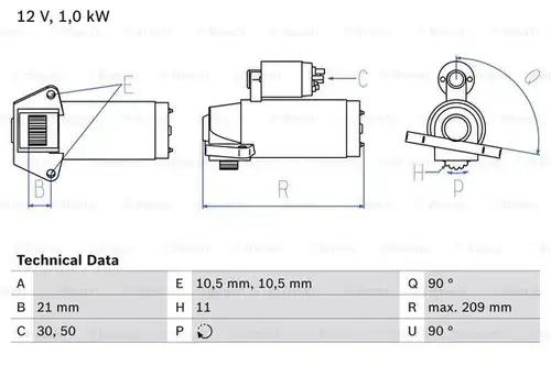 стартер BOSCH 0 986 023 610