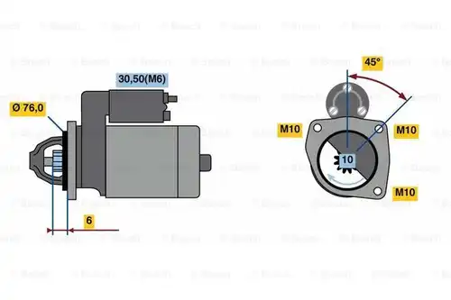 стартер BOSCH 0 986 023 620