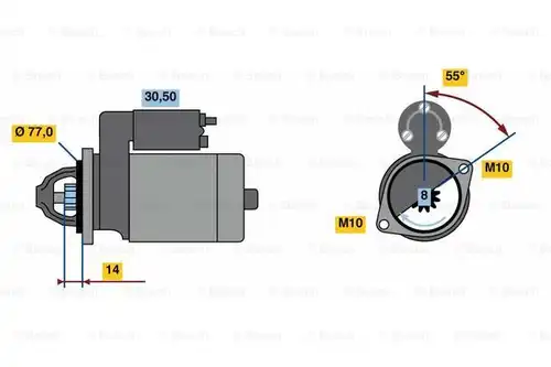 стартер BOSCH 0 986 023 630