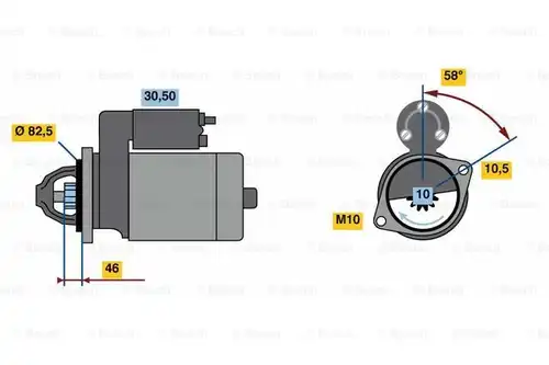 стартер BOSCH 0 986 023 680