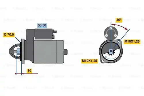 стартер BOSCH 0 986 023 720