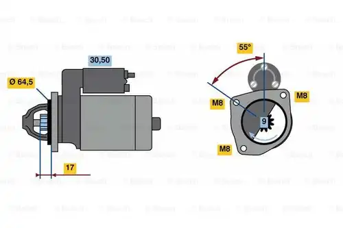 стартер BOSCH 0 986 023 740