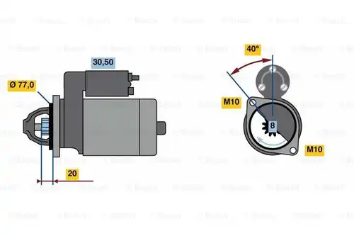 стартер BOSCH 0 986 023 750