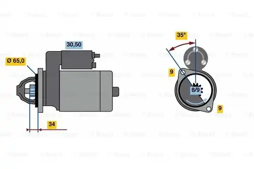 стартер BOSCH 0 986 023 790