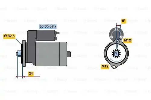 стартер BOSCH 0 986 023 800