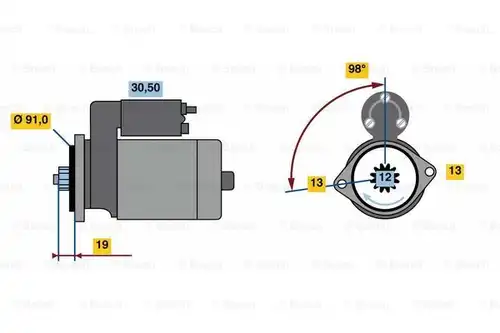 стартер BOSCH 0 986 023 840