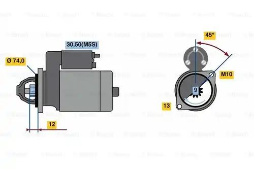 стартер BOSCH 0 986 023 890