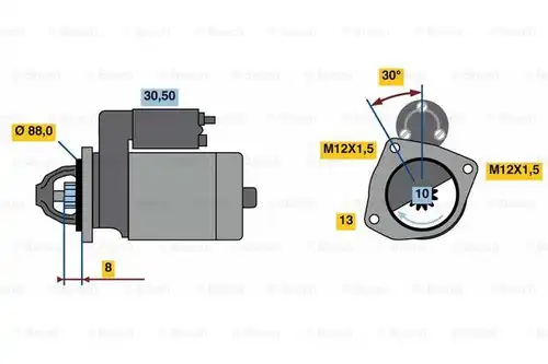 стартер BOSCH 0 986 023 900