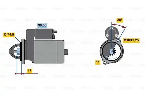 стартер BOSCH 0 986 023 910