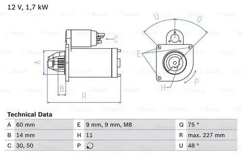 стартер BOSCH 0 986 023 930