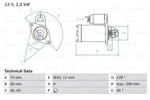 стартер BOSCH 0 986 024 120