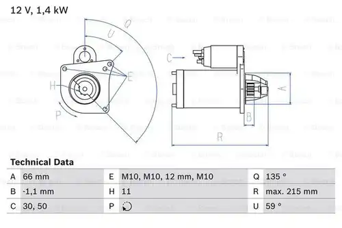 стартер BOSCH 0 986 024 130