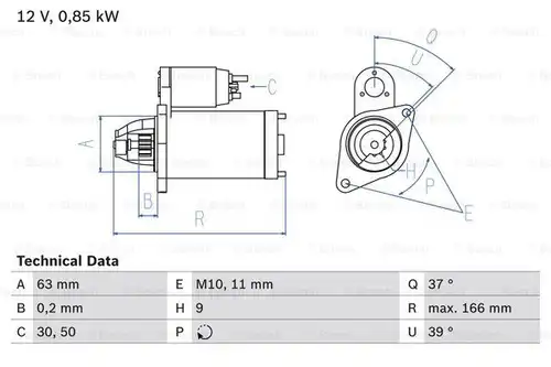 стартер BOSCH 0 986 024 190