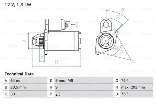 стартер BOSCH 0 986 024 200