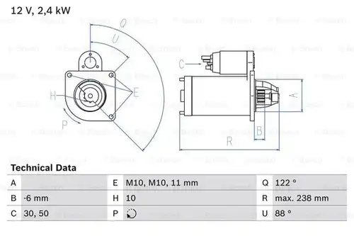 стартер BOSCH 0 986 024 220