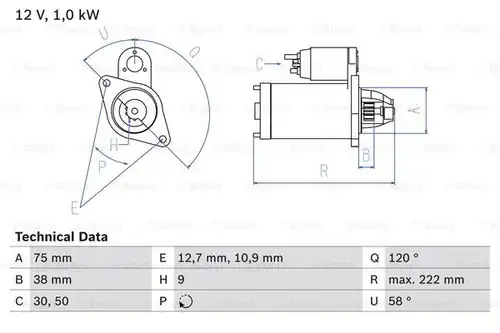 стартер BOSCH 0 986 024 290