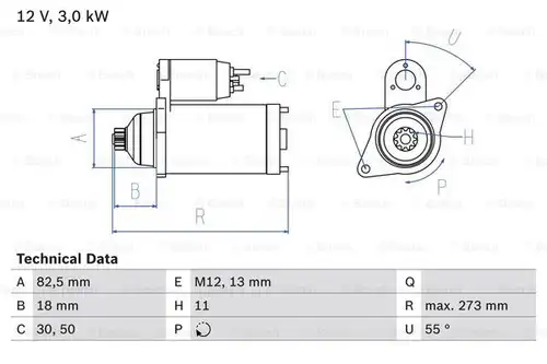 стартер BOSCH 0 986 024 320