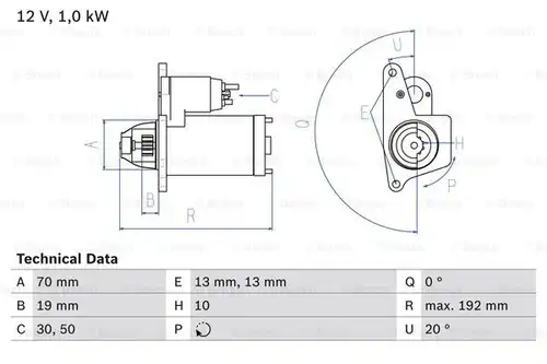 стартер BOSCH 0 986 025 690