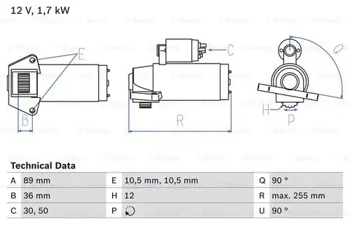 стартер BOSCH 0 986 025 830