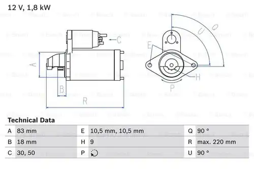 стартер BOSCH 0 986 026 050