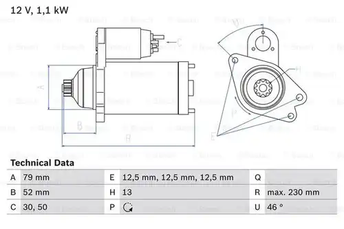 стартер BOSCH 0 986 026 130