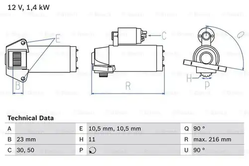 стартер BOSCH 0 986 029 080