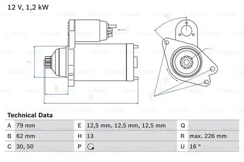 стартер BOSCH 0 986 029 140