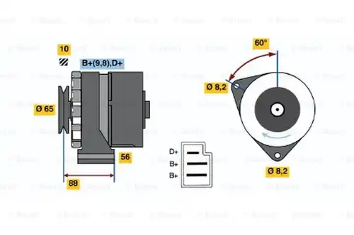 генератор BOSCH 0 986 030 580