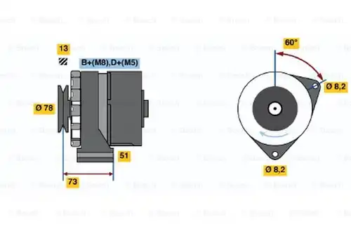 генератор BOSCH 0 986 030 670