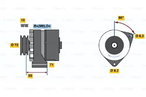 генератор BOSCH 0 986 030 730