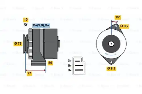 генератор BOSCH 0 986 030 740