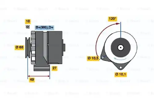 генератор BOSCH 0 986 031 460