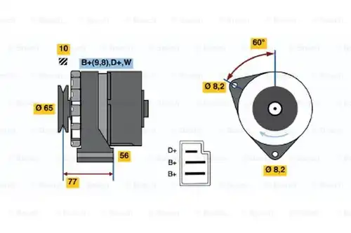 генератор BOSCH 0 986 031 510