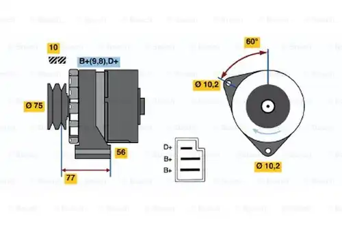 генератор BOSCH 0 986 032 800