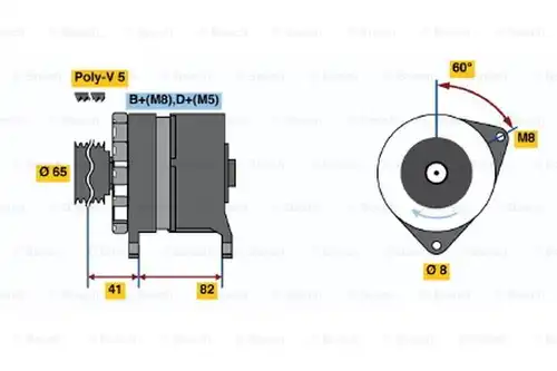 генератор BOSCH 0 986 033 130