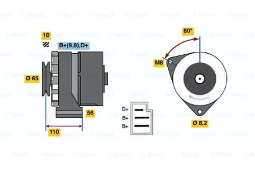 генератор BOSCH 0 986 033 180