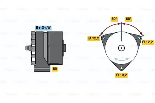 генератор BOSCH 0 986 033 570