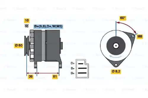 генератор BOSCH 0 986 033 830